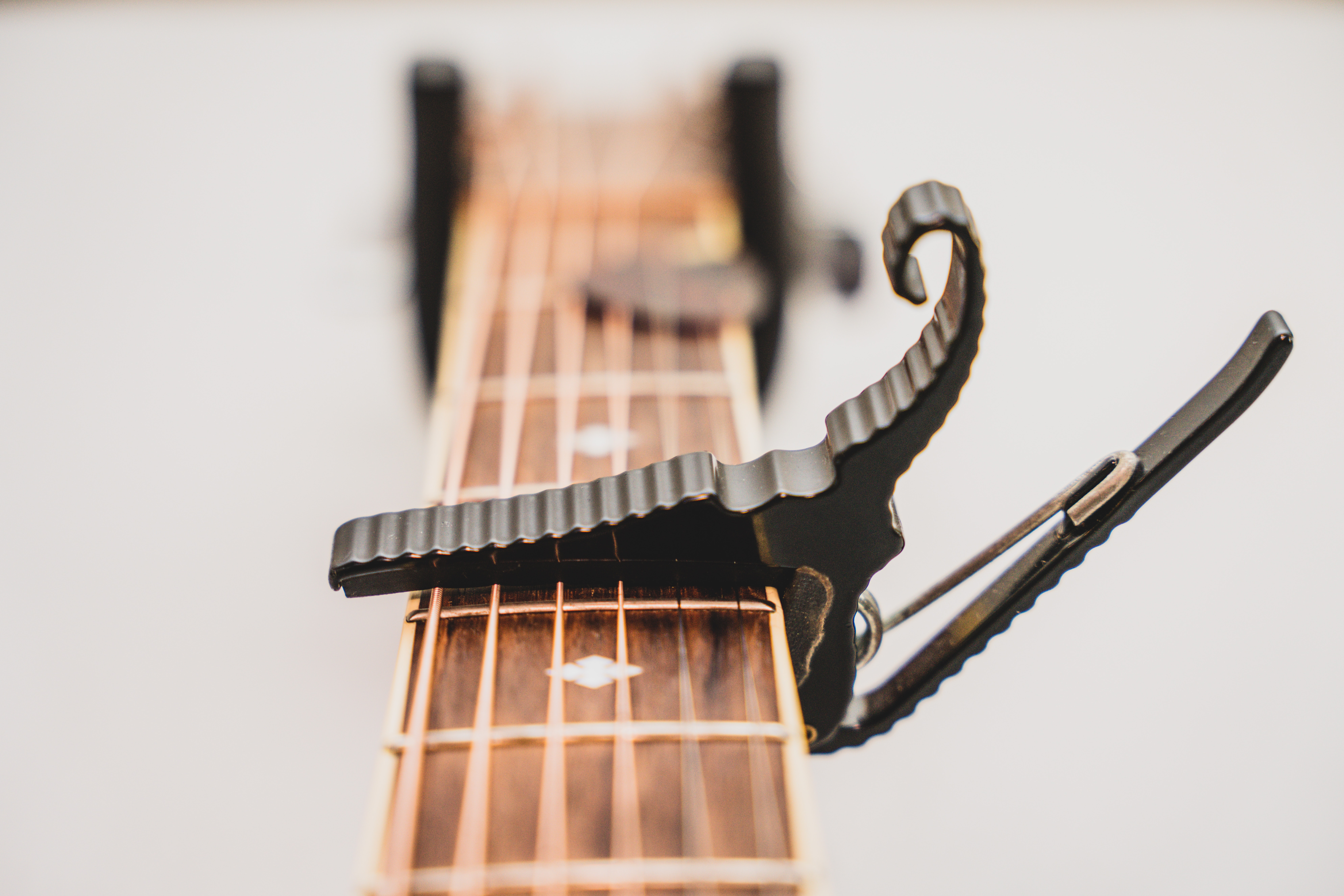 Guitar with capo